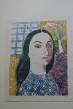 CHARLES EYCK DAME 1947 Litho Gesigneerd Schildersprent SP9, Verzenden