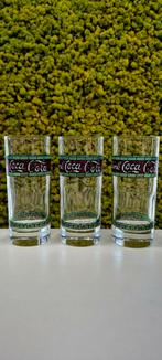 Retro Coca-Cola glazen set Tiffany Style, Ophalen of Verzenden, Zo goed als nieuw, Frisdrankglas