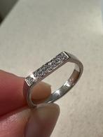 Vanrycke Bonnie & Clyde signet pink ring met 18 diamanten, Gebruikt, Wit, Ophalen of Verzenden, Kleiner dan 17