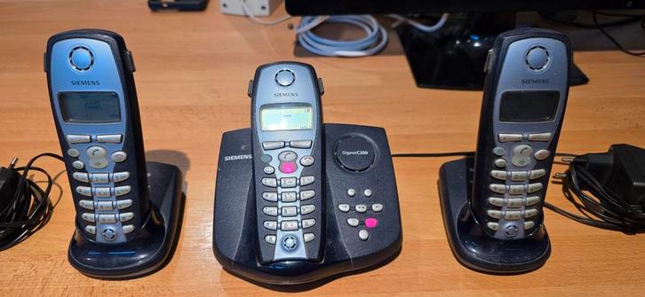 Siemens gigaset met antwoordapparaat, Telecommunicatie, Vaste telefoons | Handsets en Draadloos, Gebruikt, 3 handsets, Ophalen of Verzenden