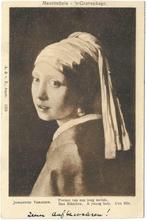 Meisje van Vermeer  1909, Verzamelen, Ansichtkaarten | Nederland, Verzenden, Voor 1920, Gelopen, Zuid-Holland