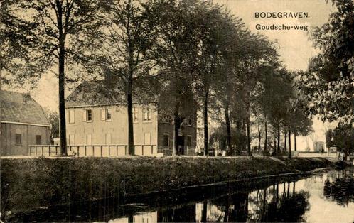Bodegraven - Goudsche-weg, Verzamelen, Ansichtkaarten | Nederland, Gelopen, Zuid-Holland, Voor 1920, Ophalen of Verzenden
