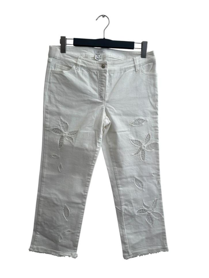 Escada broek S, Kleding | Dames, Broeken en Pantalons, Zo goed als nieuw, Maat 36 (S), Wit, Ophalen of Verzenden