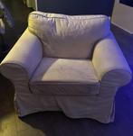 IKEA EKTORP Fauteuil kleur Hallarp beige, Gebruikt, Stof, 75 tot 100 cm, 100 tot 125 cm