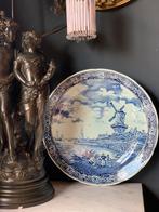 Groot wandbord Delfts blauw by Boch, Ophalen of Verzenden