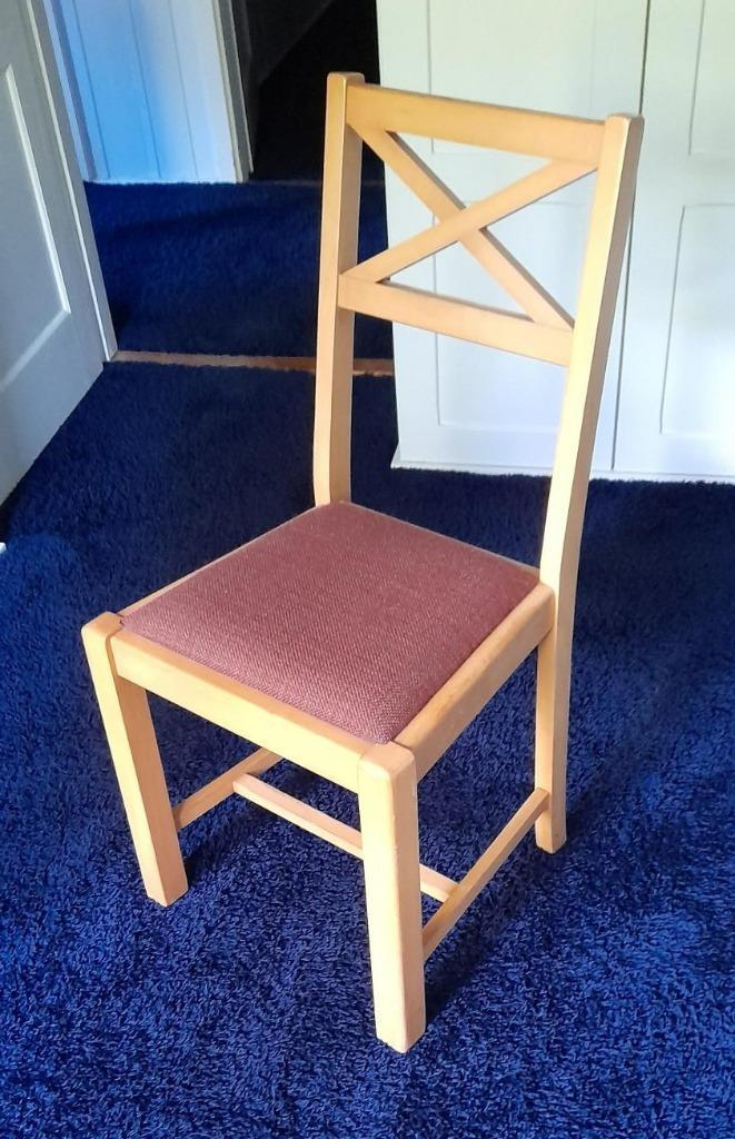eetkamerstoelen (Ikea), Huis en Inrichting, Stoelen, Gebruikt, Vijf, Zes of meer stoelen, Hout, Stof, Overige kleuren, Ophalen