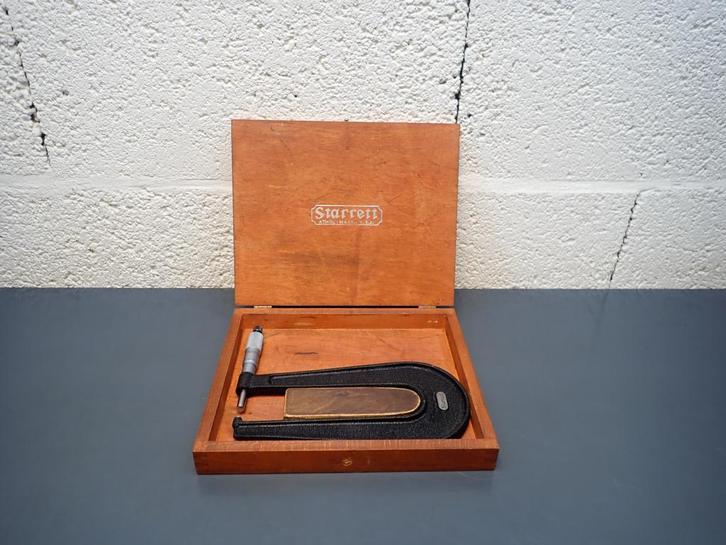 Starrett No 222 plaatmicrometer , beugelschroefmaat, Doe-het-zelf en Verbouw, Meetapparatuur, Gebruikt, Ophalen of Verzenden