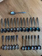 25 verzilverde theelepels apostel bloem theelepeltje, Antiek en Kunst, Antiek | Bestek, Ophalen of Verzenden