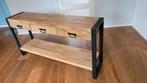 Houten Console Tafel met Lades, Ophalen, 100 tot 150 cm, Zo goed als nieuw, Met lade(s)