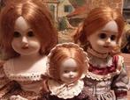 Vintage porseleinen pop roodharig 3x, Antiek en Kunst, Ophalen