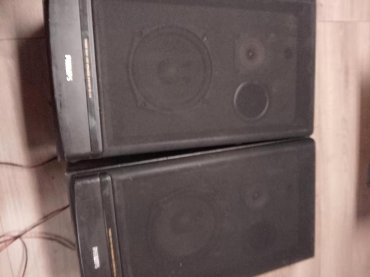 Philips 3-weg luidsprekers - Klassiek geluid, Audio, Tv en Foto, Luidsprekers, Gebruikt, Front, Rear of Stereo speakers, Minder dan 60 watt