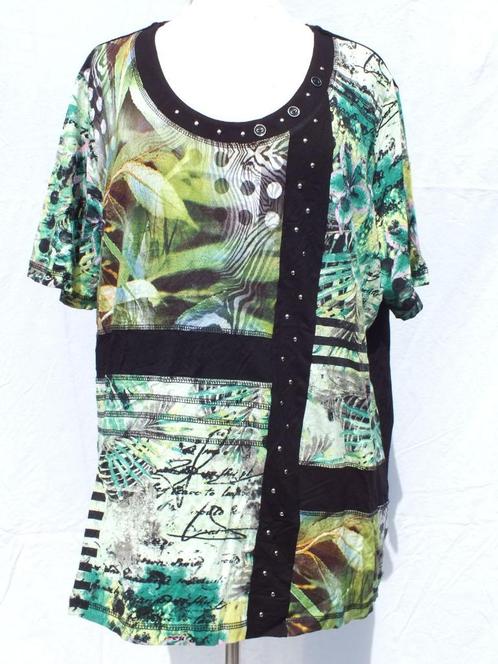 Stoer dames shirt, groentinten. Mt XL. Merk Canda, Kleding | Dames, T-shirts, Zo goed als nieuw, Maat 46/48 (XL) of groter, Korte mouw