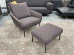 Nieuw Rolf Benz Jon Fauteuil met poef stof leer Stoel, Huis en Inrichting, Nieuw, 75 tot 100 cm, Ophalen of Verzenden, Stof
