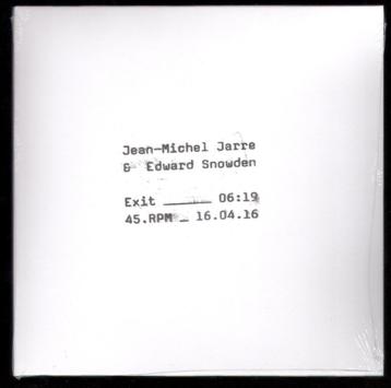 Jean Michel Jarre VINYL SINGLE Edward Snowden - GESEALED beschikbaar voor biedingen