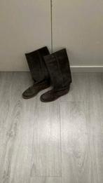 Grijze suede laarzen van Anna (van Toor), maat 37, Verzenden, Zo goed als nieuw, Grijs, Hoge laarzen