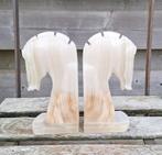 Prachtige vintage set onyx paarden boekensteunen., Ophalen of Verzenden, Huis en Inrichting