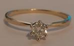 Verlovingsring Goud met Diamant, Sieraden, Tassen en Uiterlijk, Ringen, Nieuw, Ophalen of Verzenden, 17 tot 18, Met edelsteen