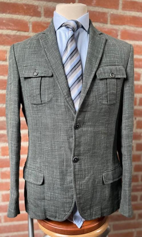 Stefano Veneziani grijs 100% Linnen jasje, maat 50, Kleding | Heren, Kostuums en Colberts, Nieuw, Maat 48/50 (M), Groen, Ophalen of Verzenden