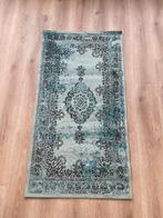 Vintage Vloeerkleed Turquoise, Huis en Inrichting, Stoffering | Tapijten en Kleden, Ophalen, Retro Vintage, 100 tot 150 cm, Overige kleuren