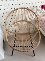 Vintage rotan fauteuil van Rohé Noordwolde, Huis en Inrichting, Fauteuils, Ophalen, Gebruikt, 75 tot 100 cm, 50 tot 75 cm