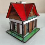 Loodglazen huisje Tiffany style., Antiek en Kunst, Ophalen of Verzenden
