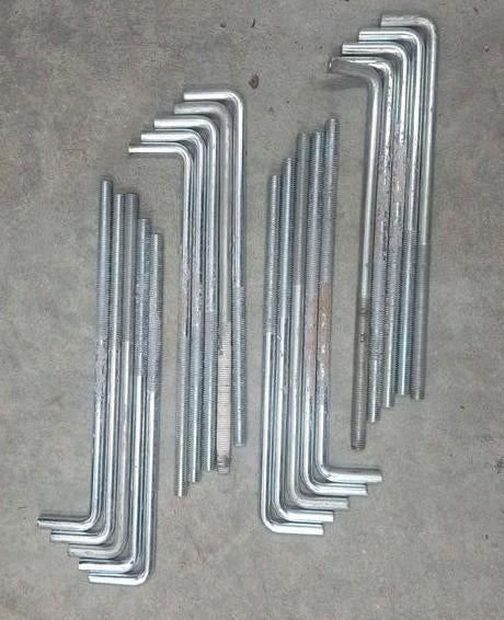 Muurplaatankers 20 stuks M12, 100 tot 250 mm, Gebruikt, Ophalen of Verzenden, Rvs