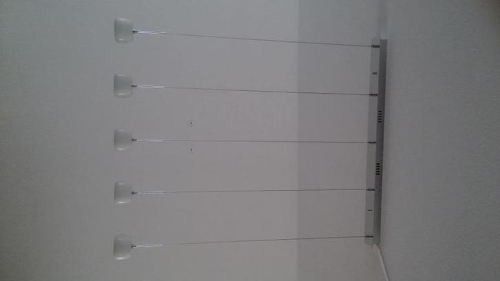 Hanglamp chroom wit, Huis en Inrichting, Lampen | Hanglampen, Zo goed als nieuw, Minder dan 50 cm, Metaal, Ophalen