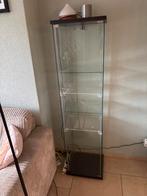 Glazen vitrinekast met planken, Ophalen, Met plank(en), Minder dan 50 cm, Gebruikt