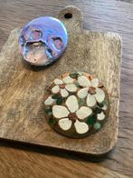Vintage broche, Ophalen of Verzenden, Gebruikt, Paars, Overige materialen