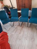 Nog nette stoelen voor bij de keukentafel., Huis en Inrichting, Stoelen, Vijf, Zes of meer stoelen, Blauw, Gebruikt, Stof