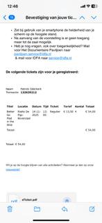 Idfa better mad wild 14 November 4 tickets, Drie personen of meer, November