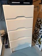 Wit ladenkastje met 4 lades, Huis en Inrichting, Kasten | Ladekasten, Ophalen, Gebruikt, 3 of 4 laden, Minder dan 100 cm