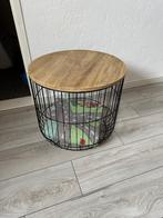Bijzettafel met opbergruimte – Xenos, Huis en Inrichting, Minder dan 55 cm, Rond, Hout, Ophalen