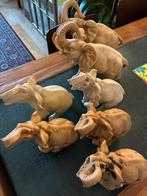 7 stuks mooie olifanten speksteek olifant in perfecte staat, Ophalen of Verzenden, Zo goed als nieuw