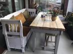 Franse witte klepbank, Ophalen, Gebruikt, Hout
