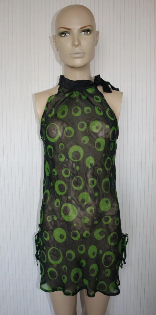 Chipie doorkijk blouse top lang tuniek groen zwart maat S, Kleding | Dames, Blouses en Tunieken, Zo goed als nieuw, Maat 36 (S)