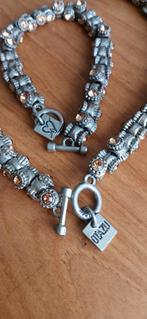 Otazu set: ketting en armband met strass steentjes, Sieraden, Tassen en Uiterlijk, Kettingen, Overige materialen, Ophalen of Verzenden