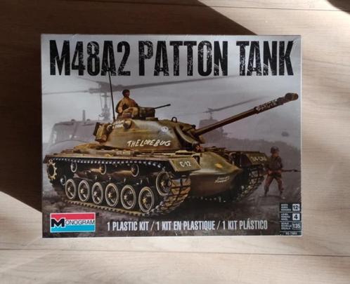 1:35 M48A2 Patton Tank tank modelkit incl. figuren Monogram, Hobby en Vrije tijd, Modelbouw | Auto's en Voertuigen, Nieuw, Tank