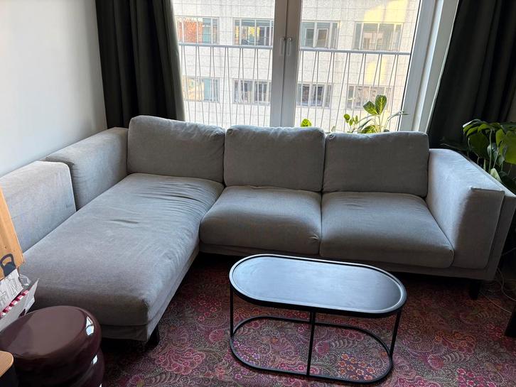 Grijze IKEA Hoekbank - Wegens Verhuizing!, Huis en Inrichting, Banken | Bankstellen, Gebruikt, Hoekbank, Vierpersoons of meer