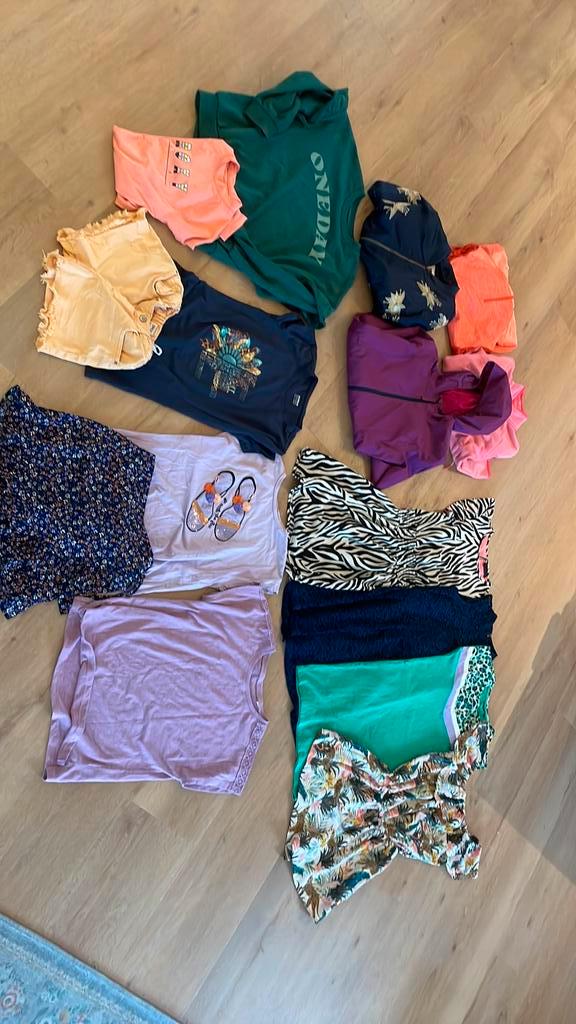 Kledingpakket zomer meisje 146-152, Kinderen en Baby's, Kinderkleding | Kinder-kledingpakketten, Gebruikt, Maat 146, Ophalen of Verzenden