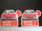 2x sticker team bastos toyota logo ras sport pirelli, Verzamelen, Stickers, Verzenden, Zo goed als nieuw, Sport