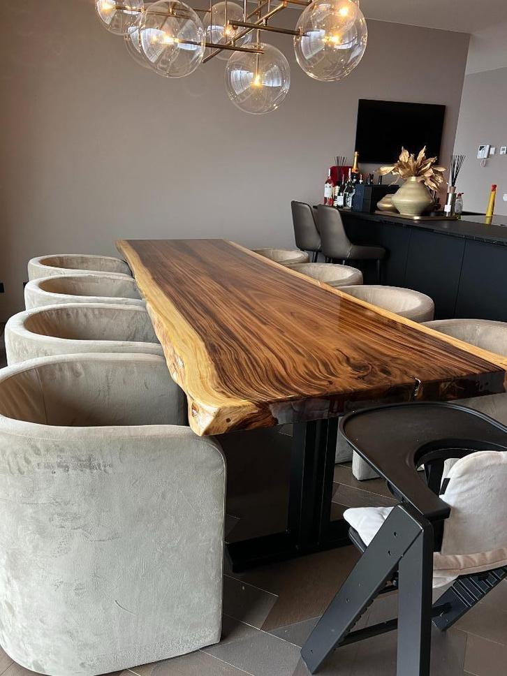 Showroomuitverkoop! Epoxy boomstamtafel suar, Huis en Inrichting, Tafels | Eettafels, Nieuw, 50 tot 100 cm, 200 cm of meer, Rechthoekig