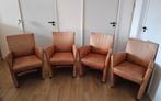 kulowani eetkamerstoelen leder, Huis en Inrichting, Ophalen, Gebruikt, Bruin, Leer