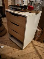 3 lades en wielen ladekast, Huis en Inrichting, Ophalen, Gebruikt, 50 tot 100 cm, 3 of 4 laden