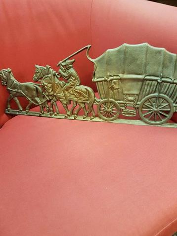 Antiek Wanddecoratie Paard en Wagen beschikbaar voor biedingen