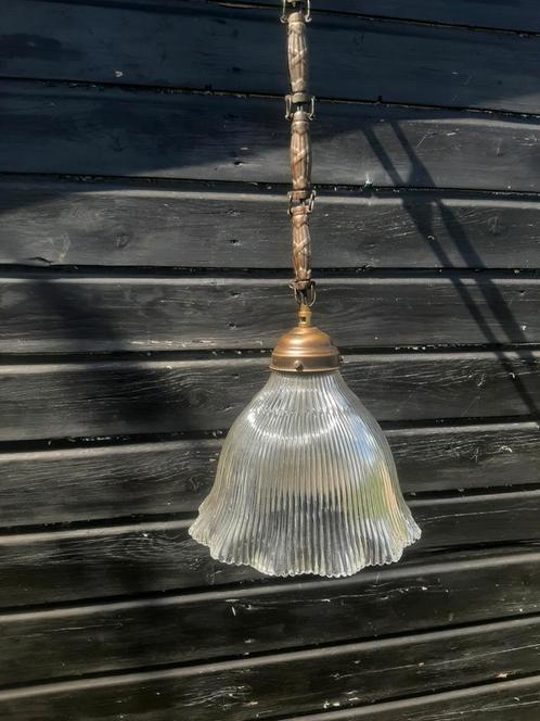 2 stuks - Holophane Hanglampen - (Persglas), Antiek en Kunst, Antiek | Lampen, Ophalen of Verzenden