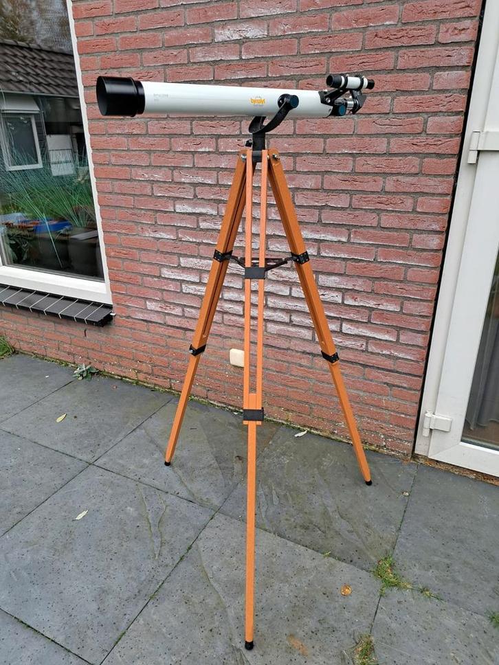Telescoop met Statief, Audio, Tv en Foto, Optische apparatuur | Telescopen, Niet werkend, Lenzentelescoop (refractor), 80 tot 200 mm