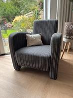 Stijlvolle gestreepte fauteuil, Huis en Inrichting, Fauteuils, Ophalen, Gebruikt, Minder dan 75 cm, 75 tot 100 cm