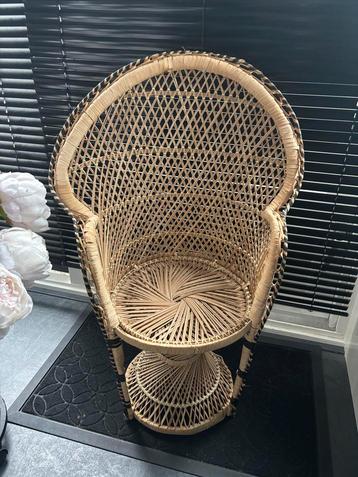 Rotan pauwstoel voor kinderen of poppen, in zeer goede staat beschikbaar voor biedingen