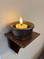 Houten console met vetpotje, Antiek en Kunst, Ophalen of Verzenden